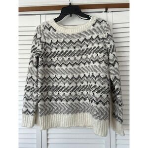 LOFT Fair Isle Geometric Pattern Knit Sweater Women's‎ Size SP Wool Blend